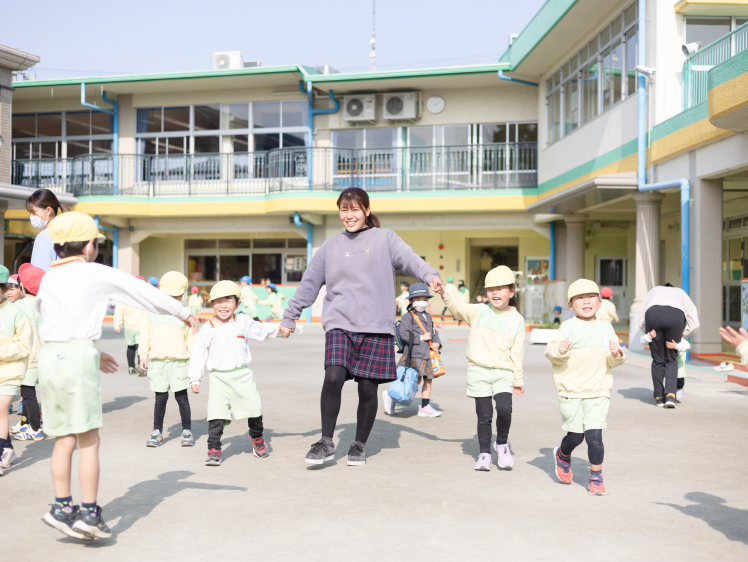 石橋幼稚園では先生も子どもたちも元気いっぱい